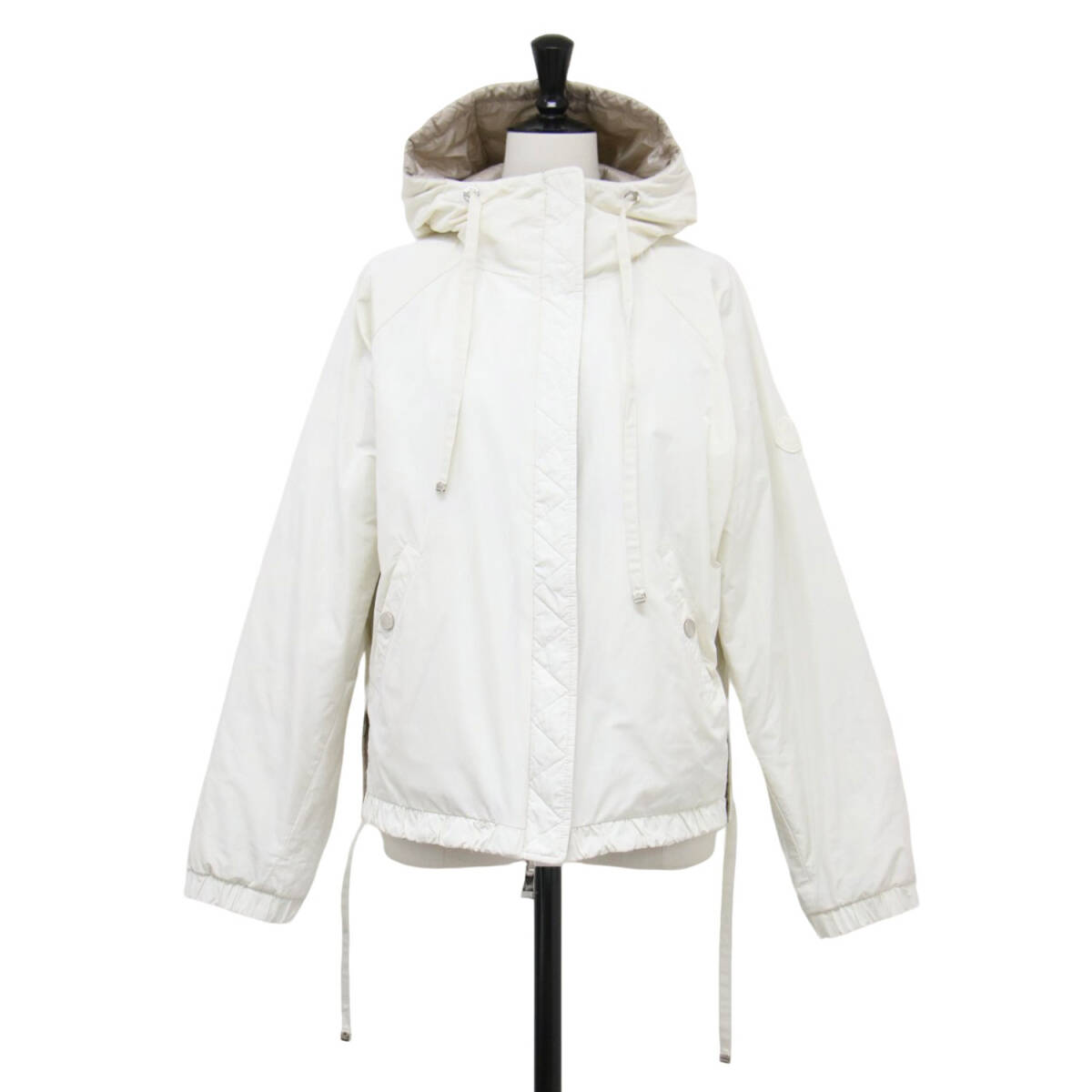 MONCLER モンクレール ジャケット ベージュ アイボリー サイズ:00(XS) | 22春夏 フード付き リバーシブル ダウンジャケット | ESQUIBIEN_画像4
