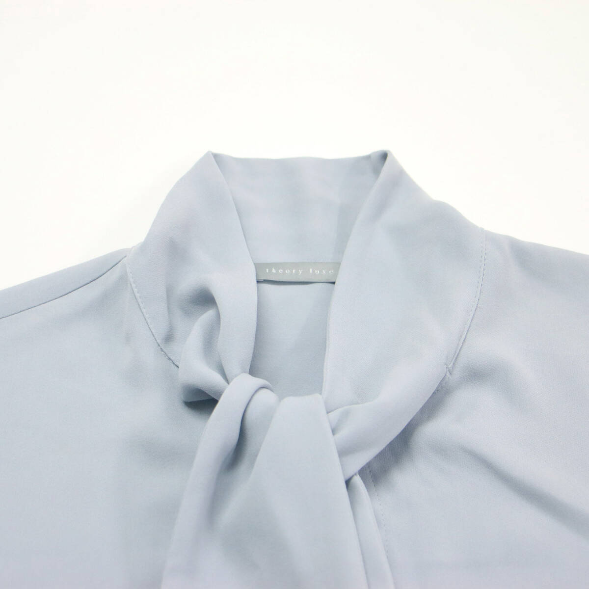 theory luxe セオリーリュクス ブラウス ブルー サイズ:38(M) | ボウタイ ブラウス | Heavy Pearl Ryna トップス プルオーバー_画像4