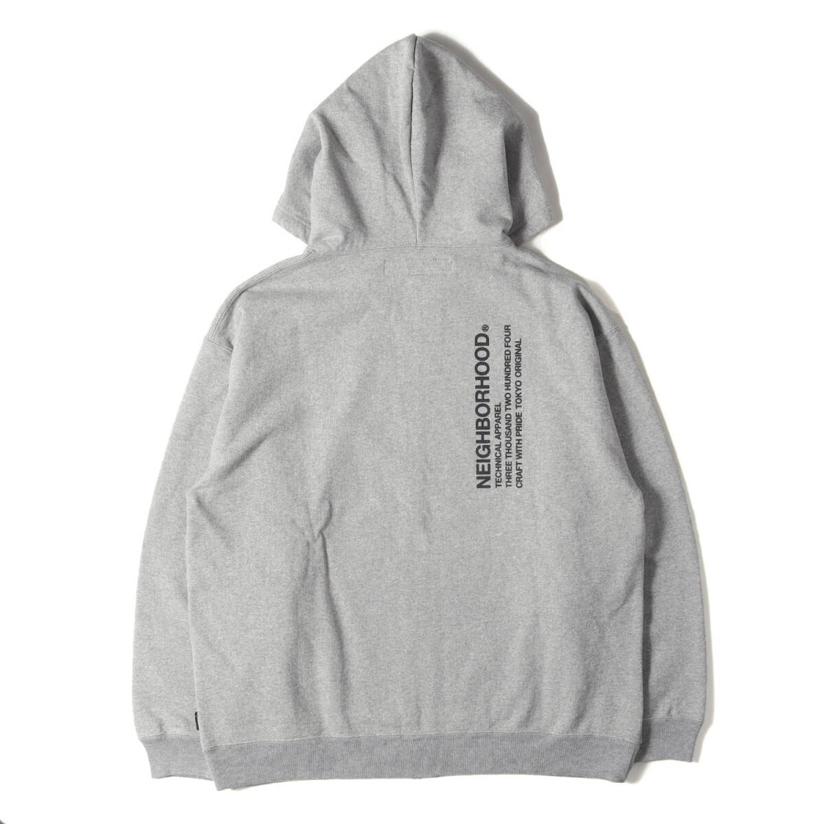 【美品】NEIGHBORHOOD ネイバーフッド パーカー グレー L | 25SS ブランドロゴ ジップ スウェットパーカー (SOLID SWEAT ZIP HOODIE LS)_画像2