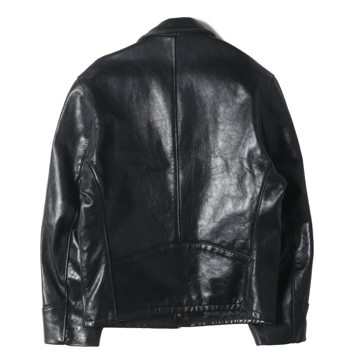 Schott ショット ジャケット ブラック サイズ:38 | USA製 634 | 襟付き カウレザー シングル トラッカージャケット | アウター ブルゾン_画像2