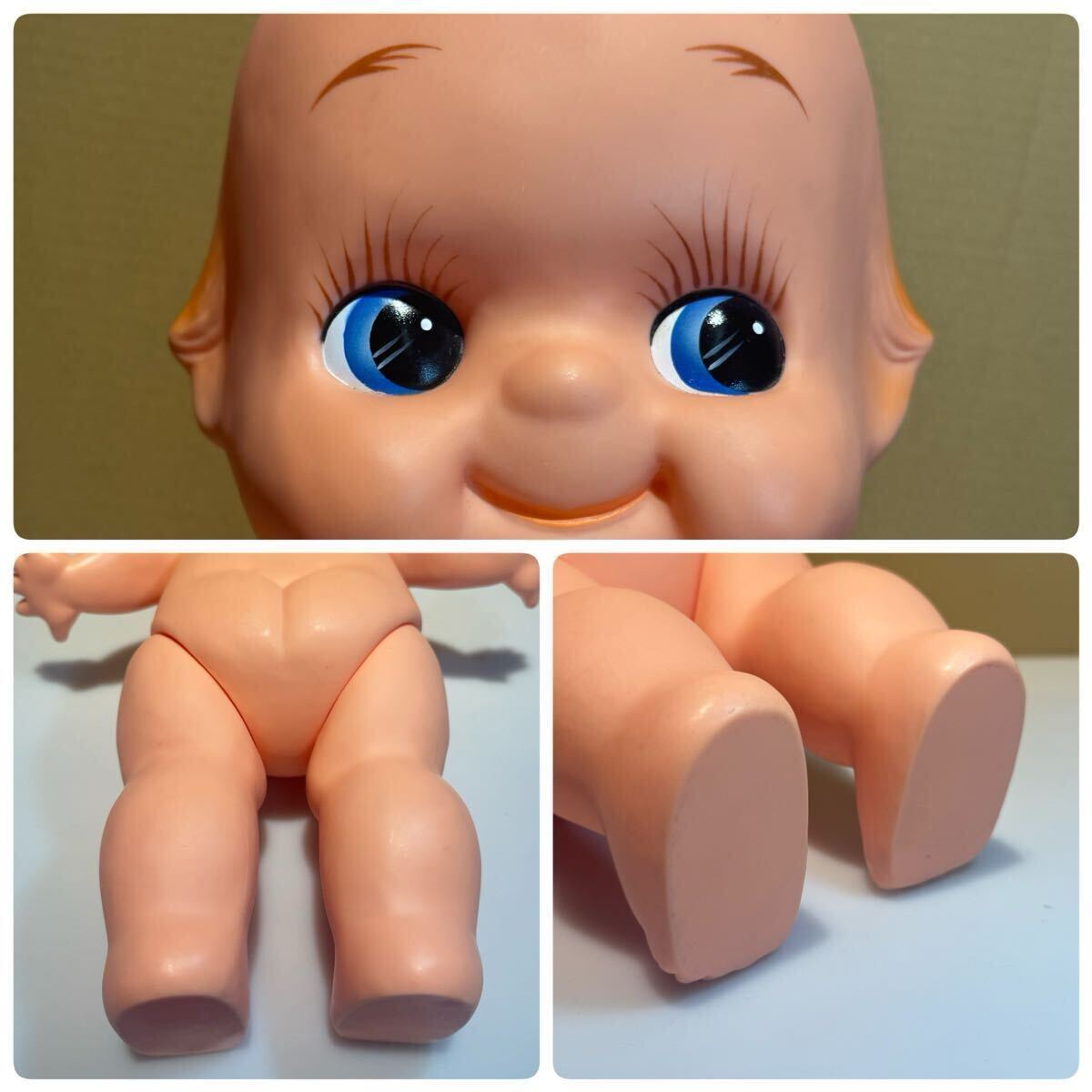 身長約50cm 特大キューピー ソフビ 白い羽付き 手足可動 人形 フィギュア 巨大 レトロ キューピー ソフビ人形_画像6