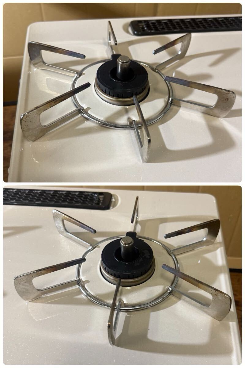 Rinnai リンナイ 都市ガス用 BKM88VCBL RT66WH 12A13A 8.01kW 8.60kW ガステーブル ガスコンロ ２口 2019年製 _画像7