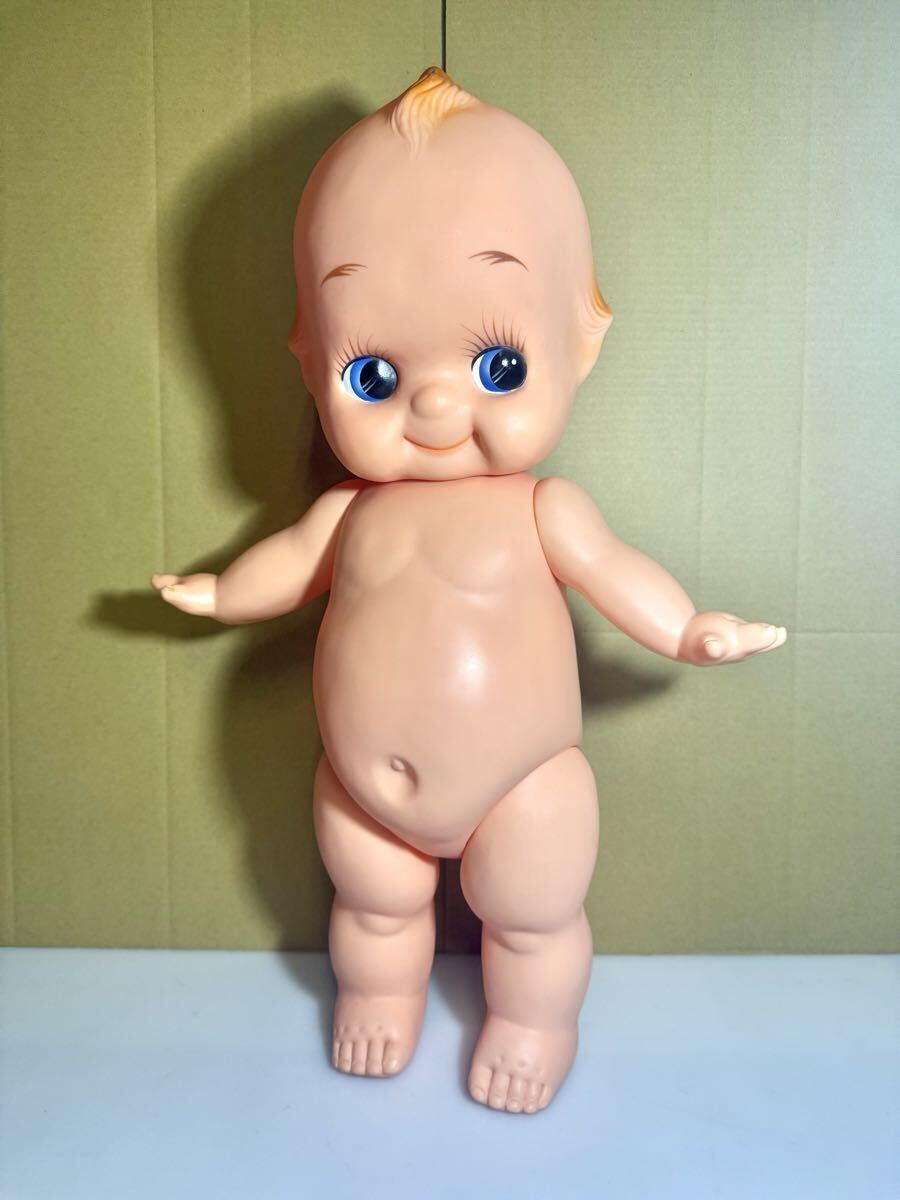 身長約50cm 特大キューピー ソフビ 白い羽付き 手足可動 人形 フィギュア 巨大 レトロ キューピー ソフビ人形_画像1