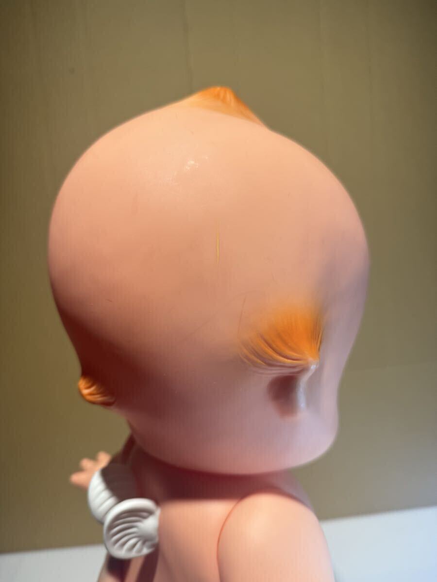 身長約50cm 特大キューピー ソフビ 白い羽付き 手足可動 人形 フィギュア 巨大 レトロ キューピー ソフビ人形_画像4