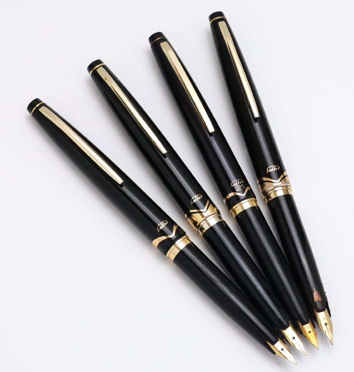 セーラー SAILOR☆ジャンク品 万年筆 18K 計4点(内1点 キャップ違いあり) ※筆記未確認 ◆おたからや【J-PE03094】_画像1