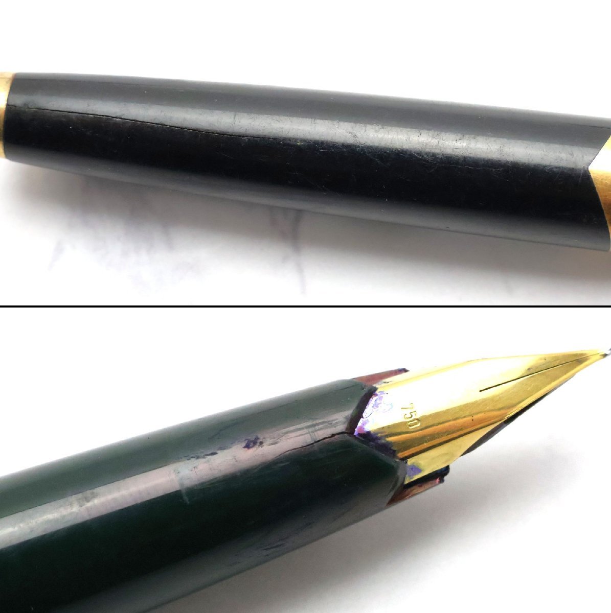 モンブラン MontBlanc 万年筆 4点 750 121×3/221×1 1点下部ロゴ無し 2点割れ有り ジャンク品 ※筆記未確認◆おたからや【B-PE02916】_画像10