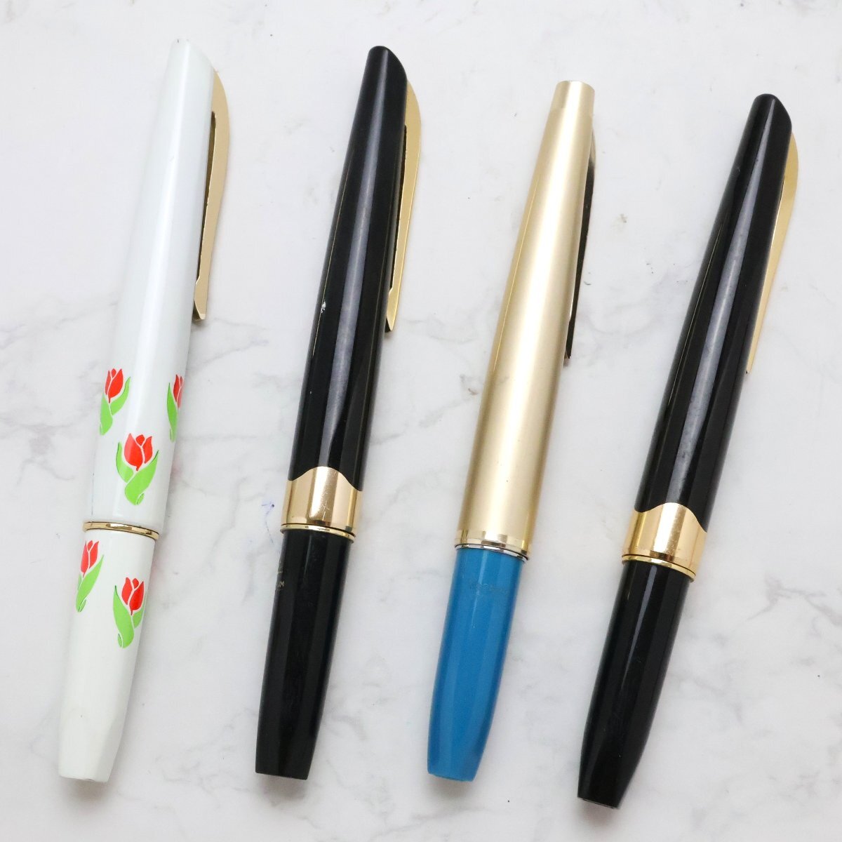 プラチナ PLATINUM 万年筆 4点(内1点ネーム入り) ペン先14K ※筆記未確認◆おたからや【Z-PE03035】_画像3