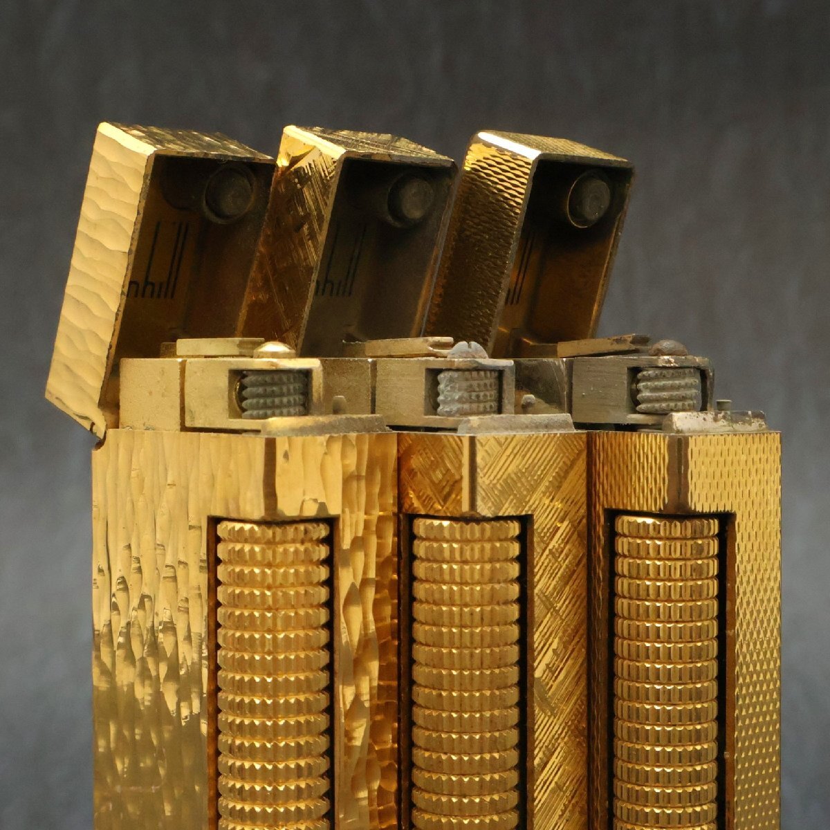 ダンヒル(dunhill)ライター3点 ゴールド 内1点シール付き ※火花未確認◆おたからや【S-LI02950】_画像3