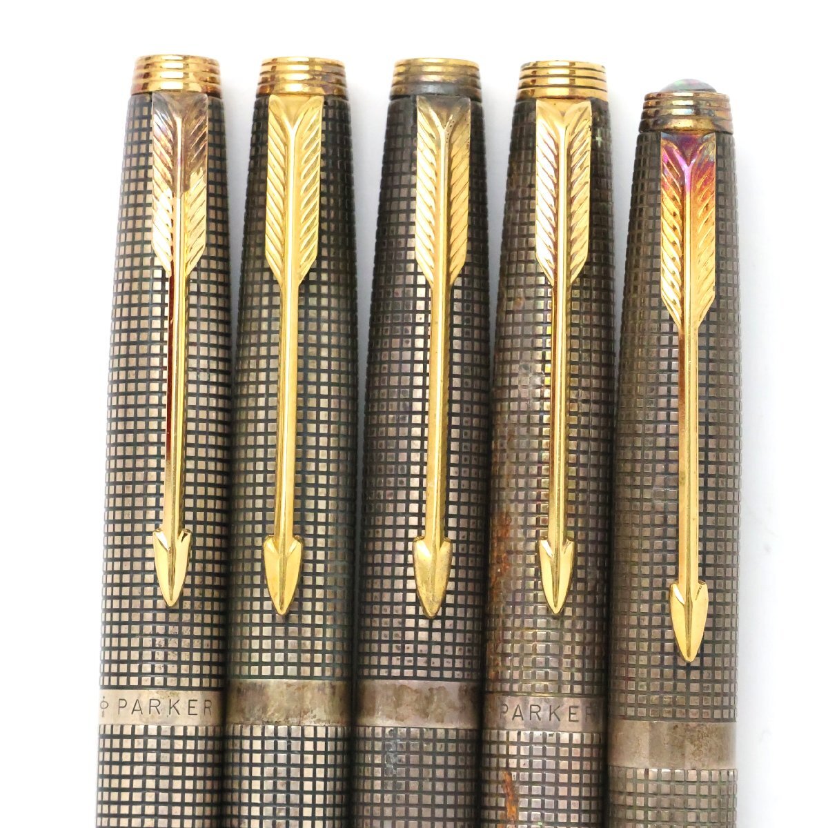 パーカー 万年筆 5点 スターリング 14K ※筆記未確認◆おたからや【R-PE03129】_画像3