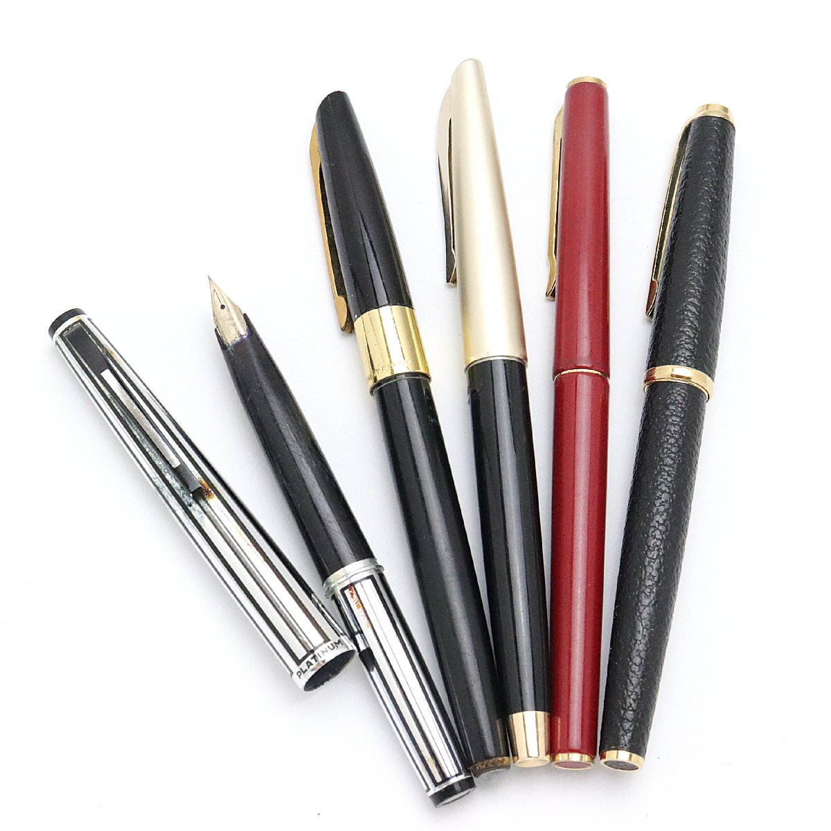 プラチナ PLATINUM 万年筆5点 ペン先14K×4/14K-WG×1 ※筆記未確認 ◆おたからや【Y-PE02607】_画像1