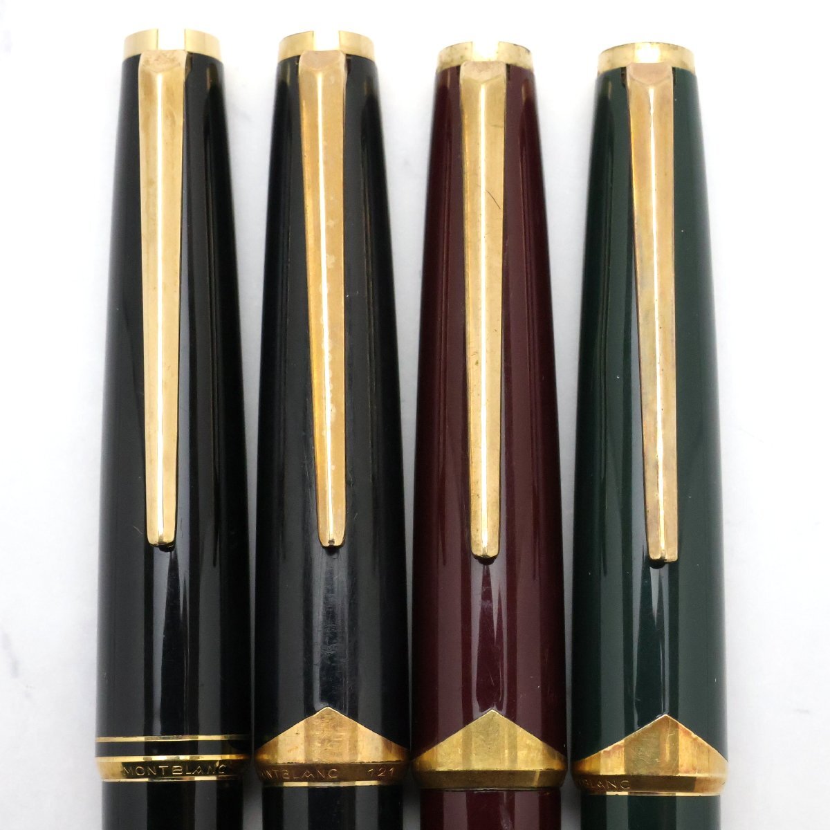 モンブラン MontBlanc 万年筆 4点 750 121×3/221×1 1点下部ロゴ無し 2点割れ有り ジャンク品 ※筆記未確認◆おたからや【B-PE02916】_画像4