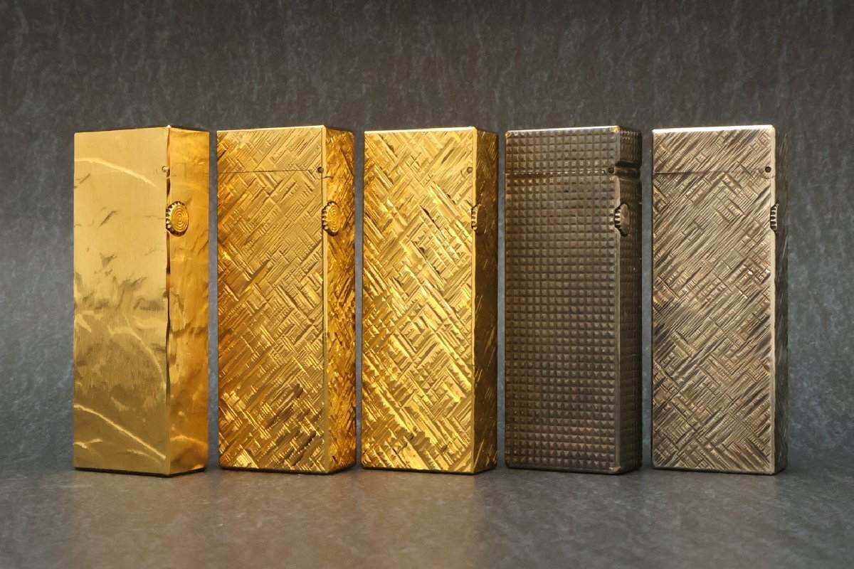 Dunhill ダンヒル ライター5点 ゴールド シルバー 石割れ有 ジャンク※火花未確認◆おたからや【S-LI02954】_画像2