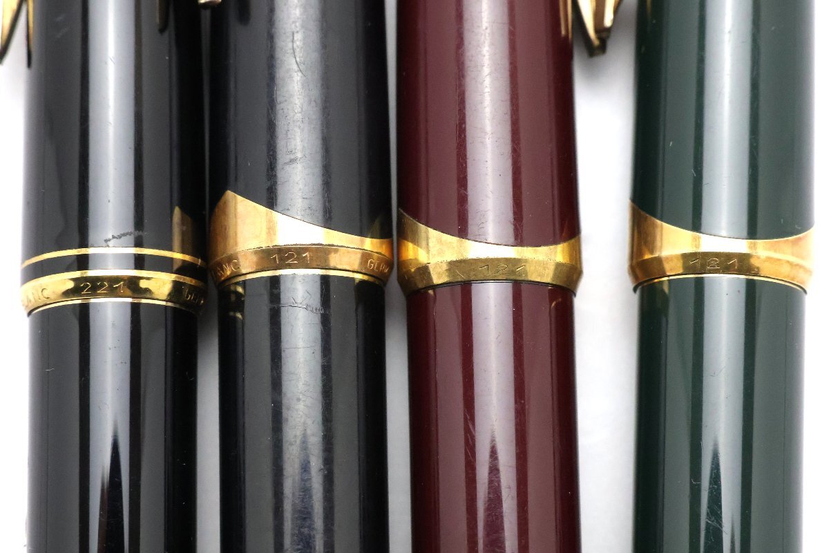 モンブラン MontBlanc 万年筆 4点 750 121×3/221×1 1点下部ロゴ無し 2点割れ有り ジャンク品 ※筆記未確認◆おたからや【B-PE02916】_画像5