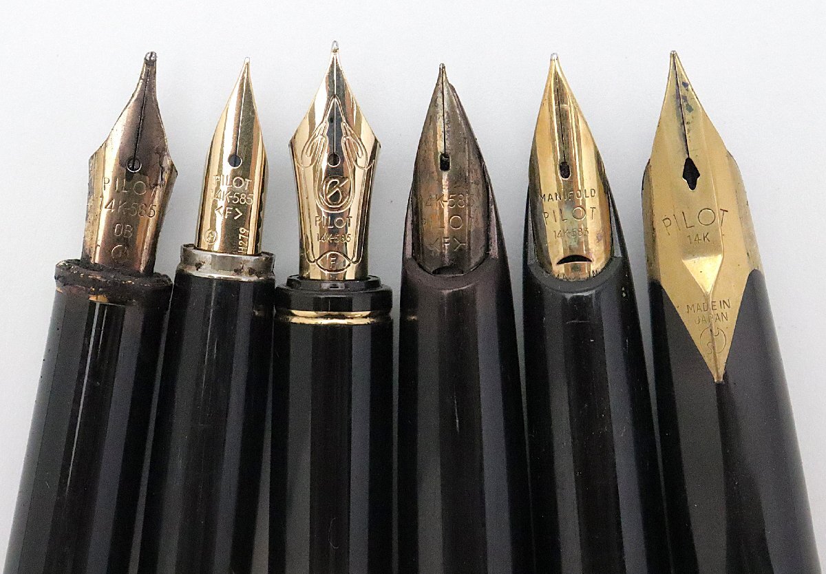 パイロット PILOT 万年筆6点 ペン先14K カスタム,エリート他 ネーム入り含む ジャンク品 ※筆記未確認 ◆おたからや【Y-PE00746】_画像9