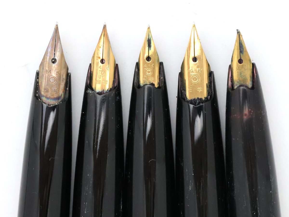 プラチナ 万年筆 5点 ペン先14K ペン先曲がり含む ※筆記未確認◆おたからや【R-PE03192】_画像4