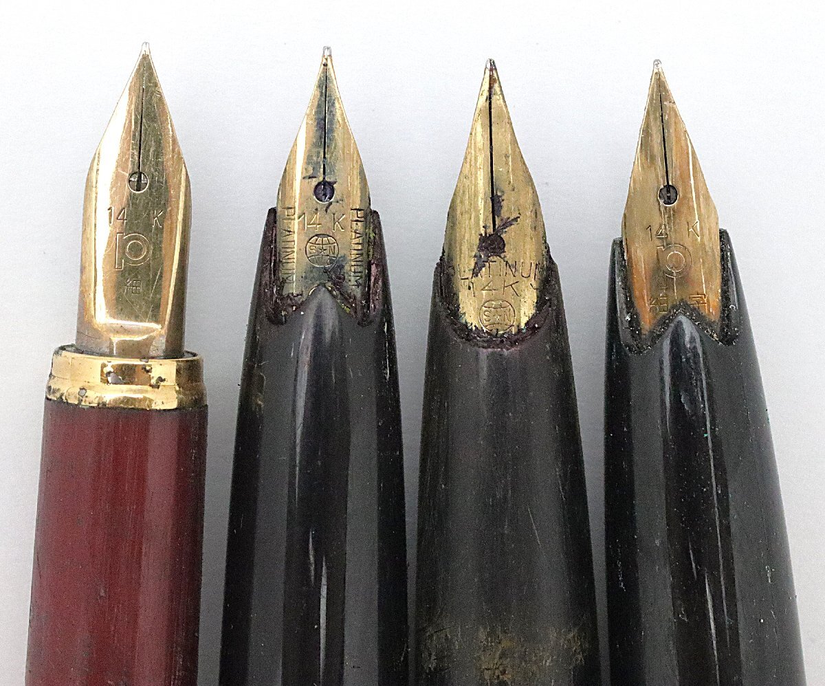 プラチナ PLATINUM 万年筆5点 ペン先14K×4/14K-WG×1 ※筆記未確認 ◆おたからや【Y-PE02607】_画像8