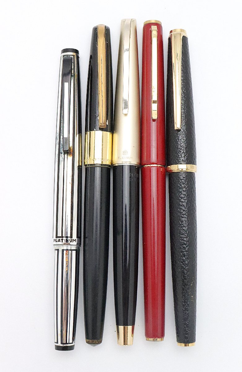 プラチナ PLATINUM 万年筆5点 ペン先14K×4/14K-WG×1 ※筆記未確認 ◆おたからや【Y-PE02607】_画像3