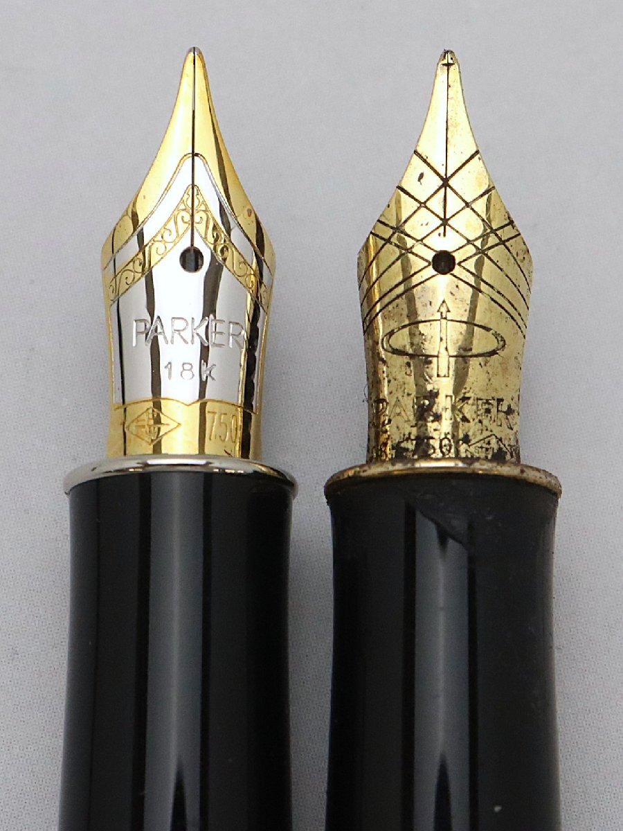 パーカー PARKER 万年筆2点 ソネット ペン先18K 1点キャップリング外れ 1点本体破損 ※筆記未確認◆おたからや【C-PE02598】_画像6