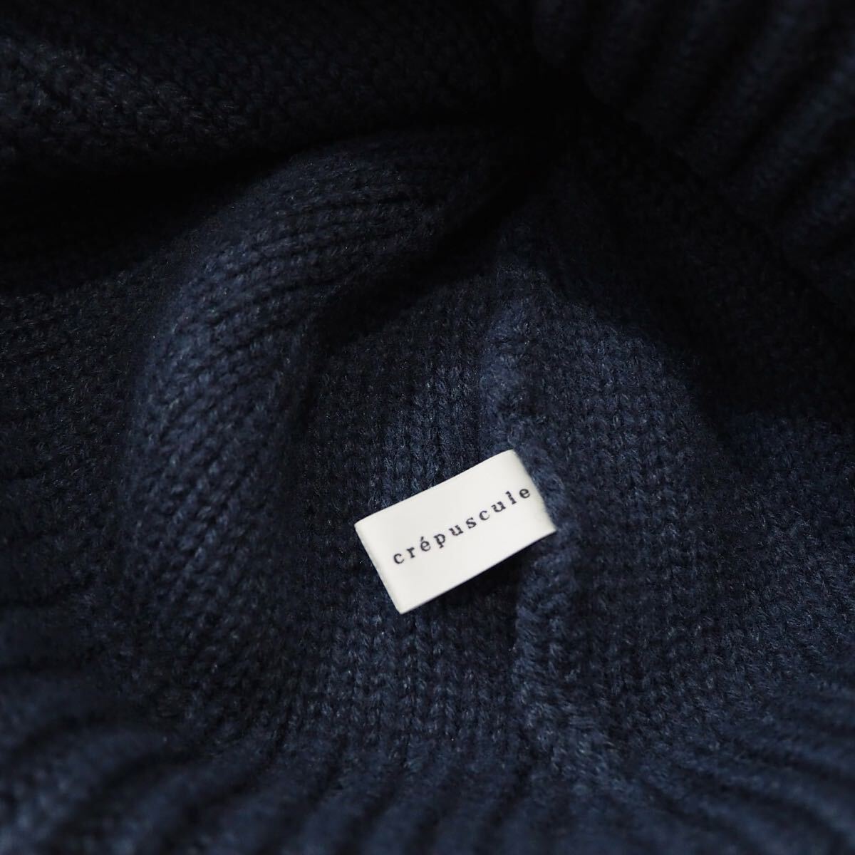 定価6600円 クレプスキュール ビーニー 4 紺 ネイビー メンズ レディース crepuscule Knit Cap ニットキャップ ニット帽 秋冬シンプル 帽子_画像6