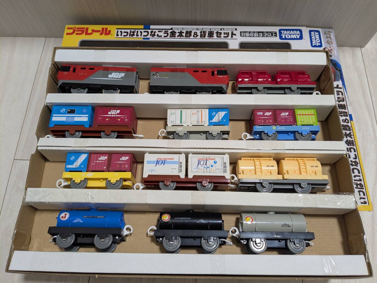 プラレール いっぱいつなごう金太郎＆貨車セット/タカラトミー EH500金太郎(3次車) コンテナ車 タンク車_画像2