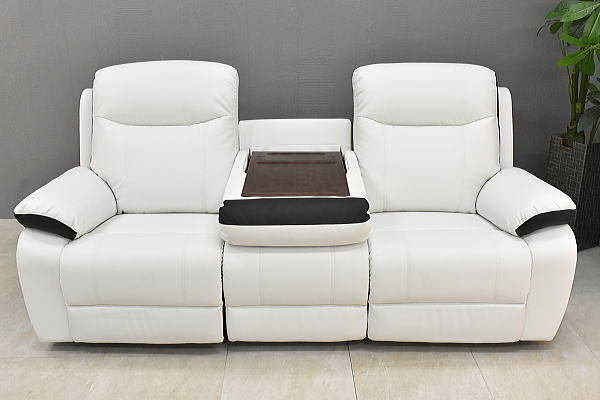 新品 電動リクライニングソファ3人掛けソファー OKIN社製モーター WH BK色 高級37万円 3P快適おしゃれモダン北欧 家具:NW44-12Y-SS_画像6