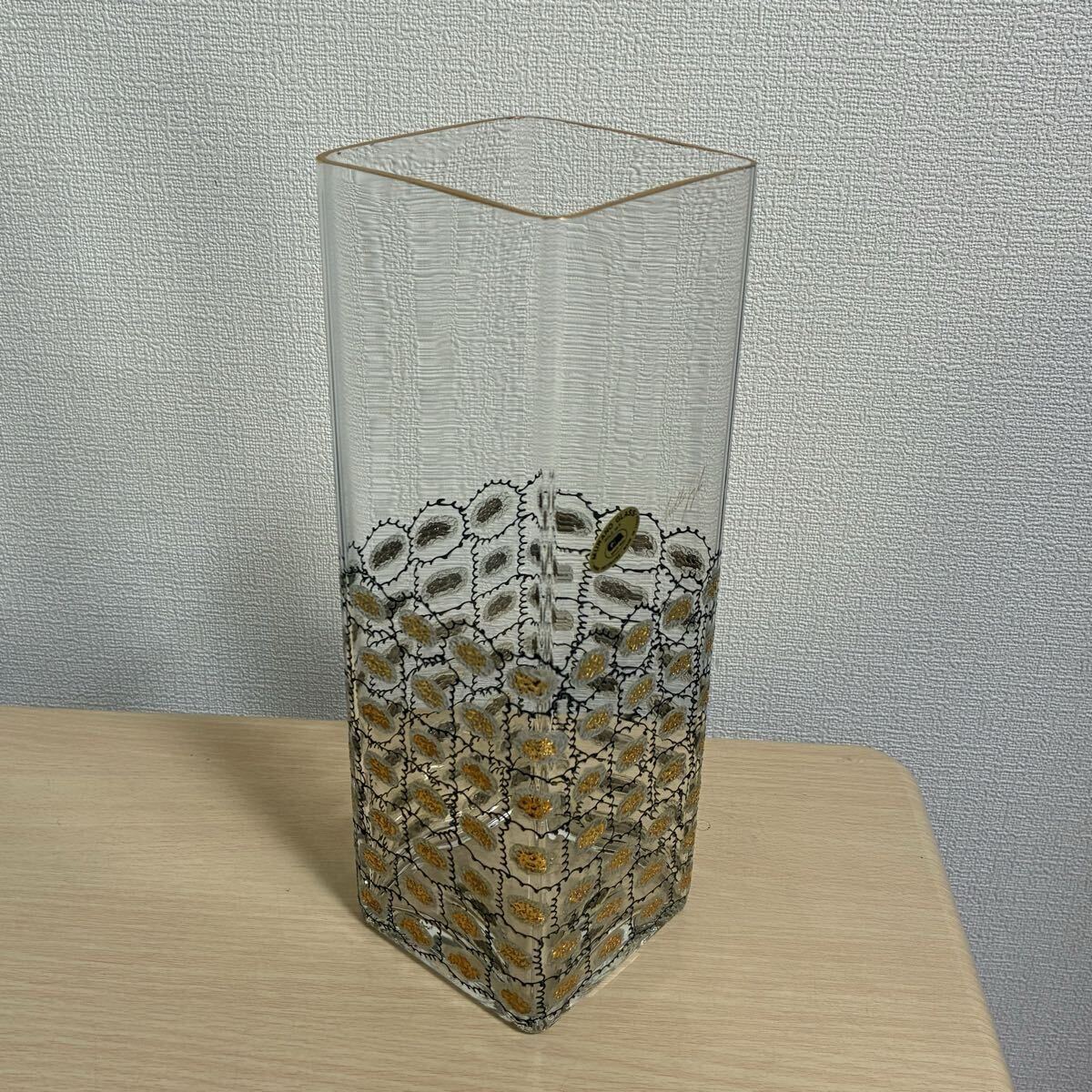ムラノガラス ムラーノ GOLD 24K フラワーベース 花瓶 花器 ガラス イタリア製 _画像2