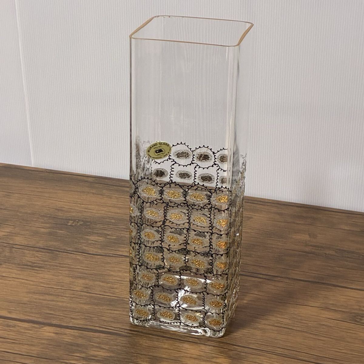 ムラノガラス ムラーノ GOLD 24K フラワーベース 花瓶 花器 ガラス イタリア製 _画像6