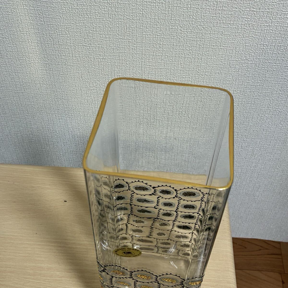 ムラノガラス ムラーノ GOLD 24K フラワーベース 花瓶 花器 ガラス イタリア製 _画像9
