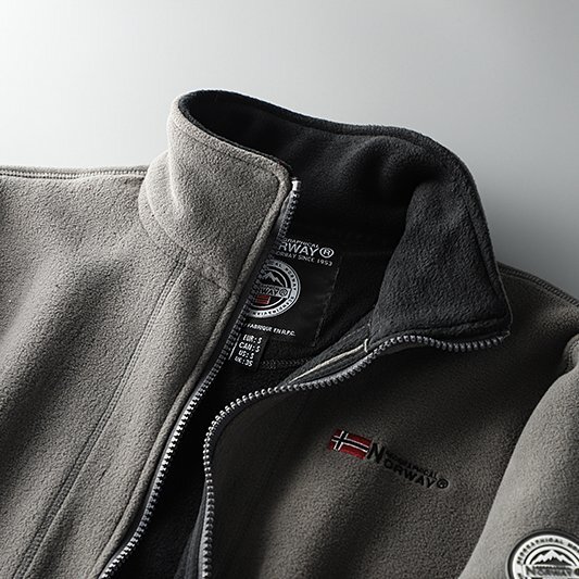 新品 国内未販売 ジャケット デザイナーズ フリース 暖かさ 裏ボア 厚手 メンズ シェニール 秋冬 フリース ブルゾン アウター 灰 T5164-2XL_画像2