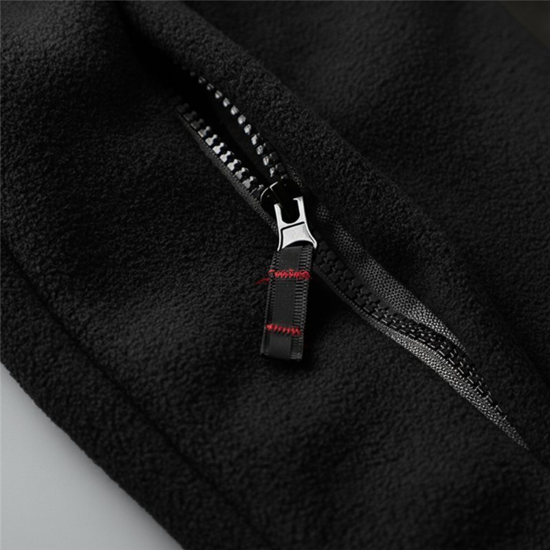 新品 国内未販売 ジャケット デザイナーズ フリース 暖かさ 裏ボア 厚手 メンズ シェニール 秋冬 フリース ブルゾン アウター 黒 T5166-XL_画像5