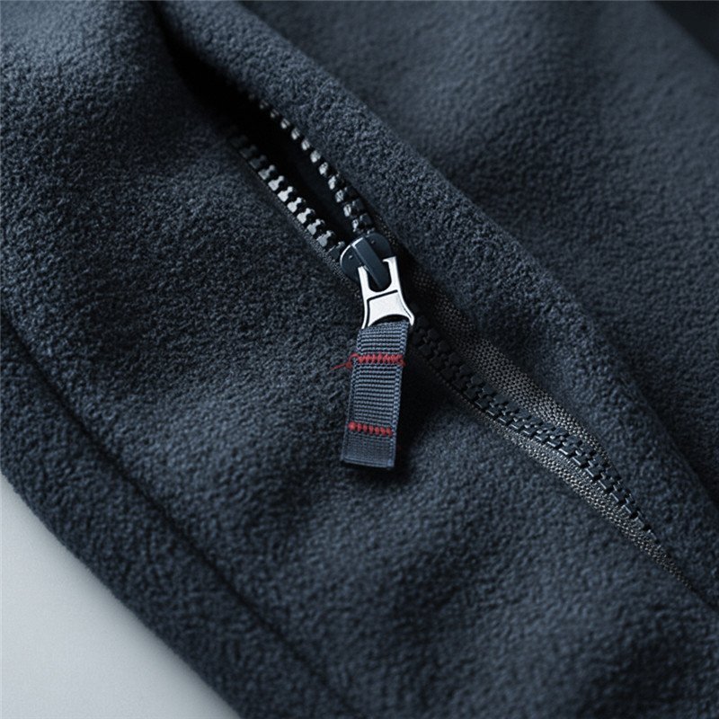 新品 国内未販売 ジャケット デザイナーズ フリース 暖かさ 裏ボア 厚手 メンズ シェニール 秋冬 フリース ブルゾン アウター 紺 T5165-L_画像5