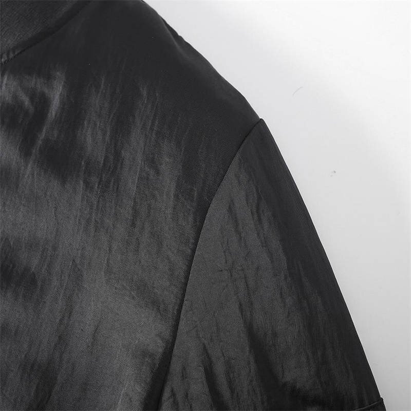 新品 ダウンジャケット MA-1 ボンバー シームレスダウン 秋冬 撥水 軽量 防風 冬服 保温 フライトジャケット メンズ アウター 黒 T7160-L_画像4