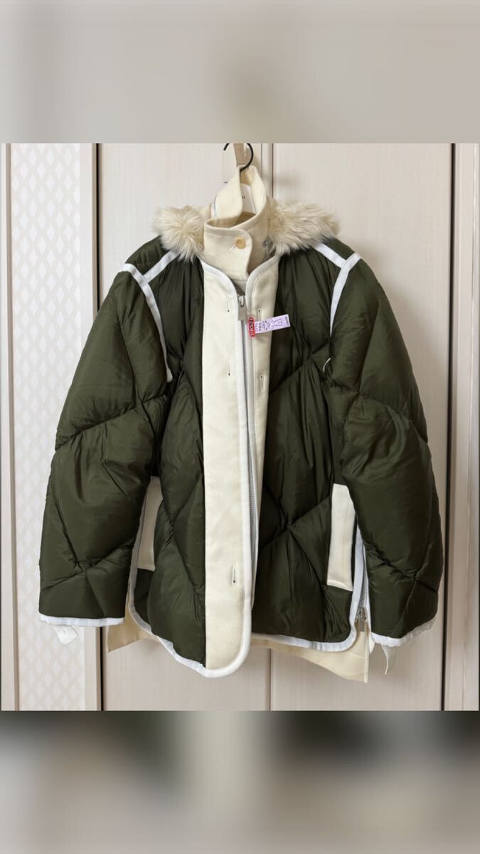 sacai サカイ コレクション クリーニング済 レア人気ダウン コート ユニセックス着用 _画像1