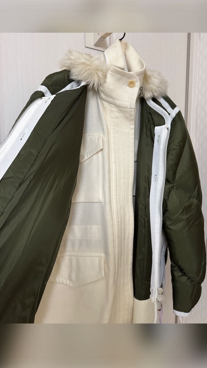 sacai サカイ コレクション クリーニング済 レア人気ダウン コート ユニセックス着用 _画像5