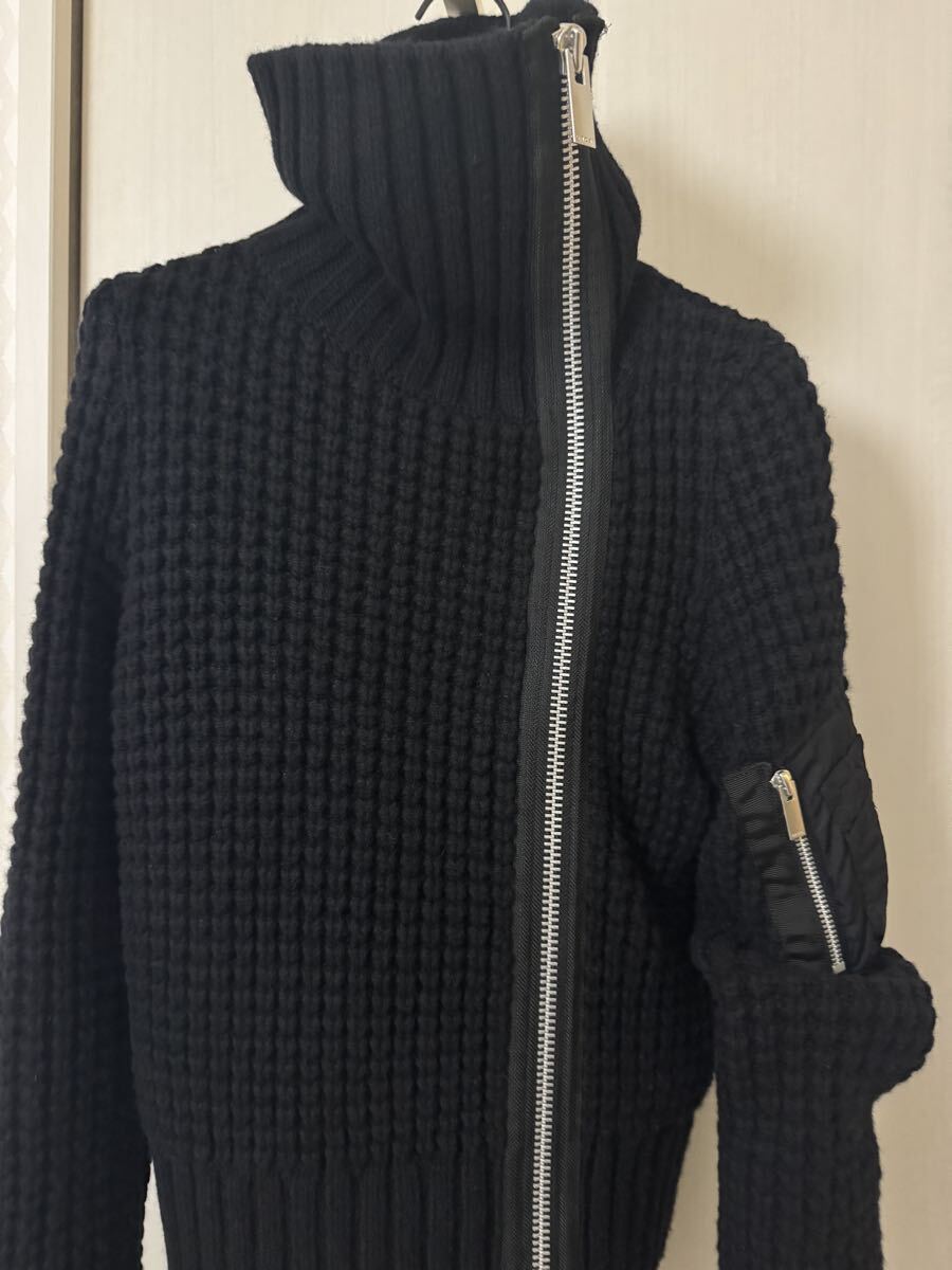 Sacai サカイ未使用　#タグ付　コレクション　MA-1 ブルゾン　ニット　ジャケット　コート_画像10