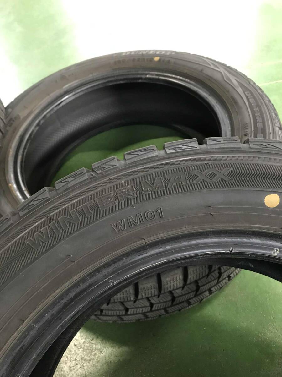 4本10円スタート　中古スタッドレス　185/60R15　ダンロップ　ウィンターマックス01　2019年製造　_画像2
