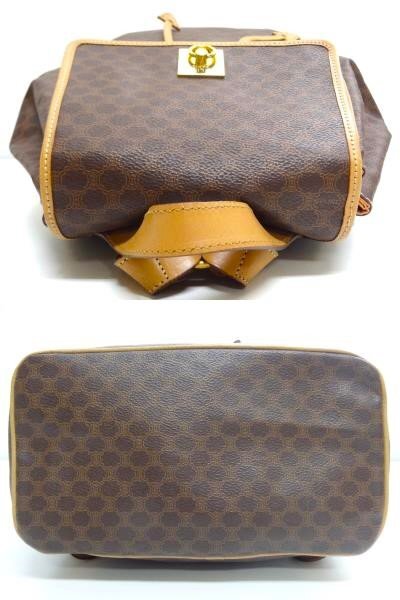 CELINE セリーヌ マカダム リュックサック M161 バッグパック PVC×レザー MADE IN ITALY CELINE MACADAM ☆P_画像3