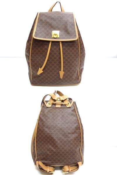 CELINE セリーヌ マカダム リュックサック M161 バッグパック PVC×レザー MADE IN ITALY CELINE MACADAM ☆P_画像2