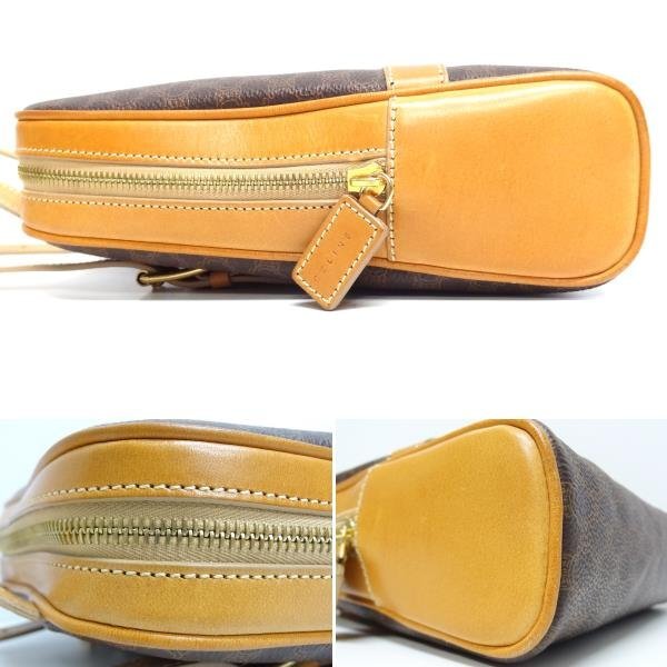 激レア!!CELINE セリーヌ マカダム リュックサック MC 00/2 PVC×レザー MADE IN ITALY MACADAM バッグパック ☆P_画像5