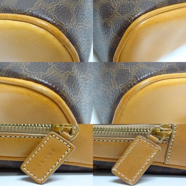 激レア!!CELINE セリーヌ マカダム リュックサック MC 00/2 PVC×レザー MADE IN ITALY MACADAM バッグパック ☆P_画像7