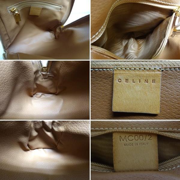 激レア!!CELINE セリーヌ マカダム リュックサック MC 00/2 PVC×レザー MADE IN ITALY MACADAM バッグパック ☆P_画像8
