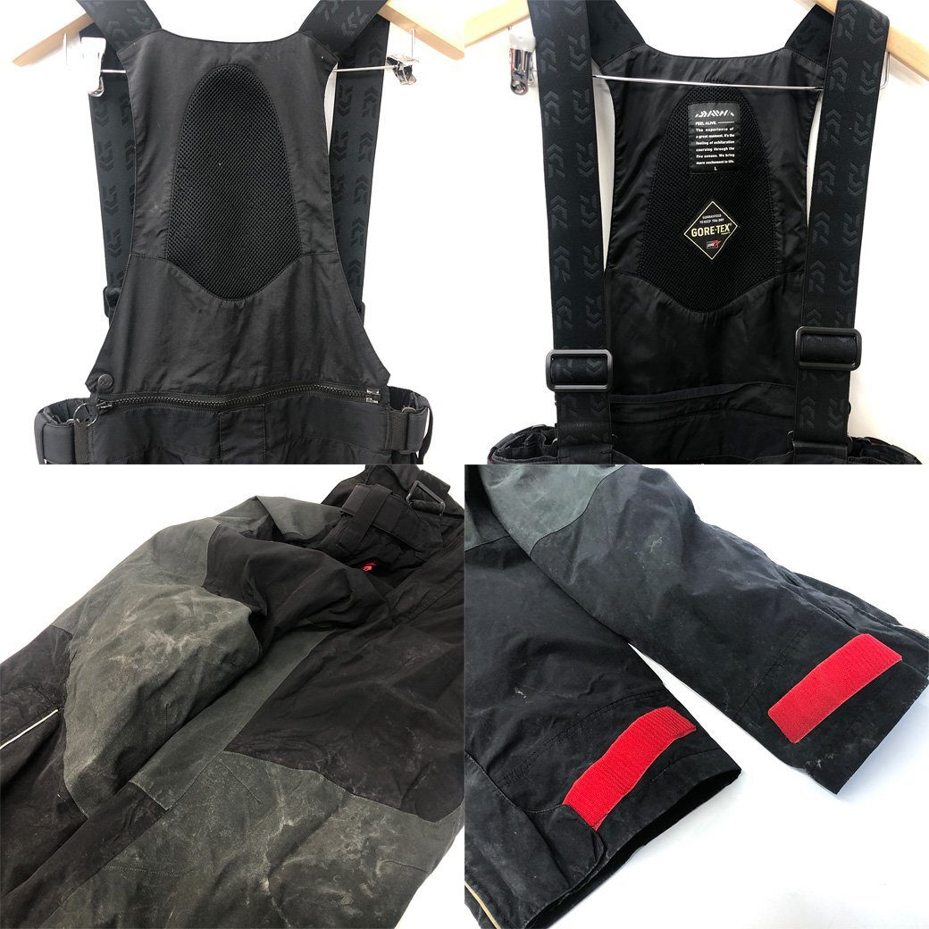 K Daiwa DW-1002 Gore-Tex Pro канал 2 way winter костюм черный L размер с хлопком жакет | DAIWA защищающий от холода жакет верх и низ 