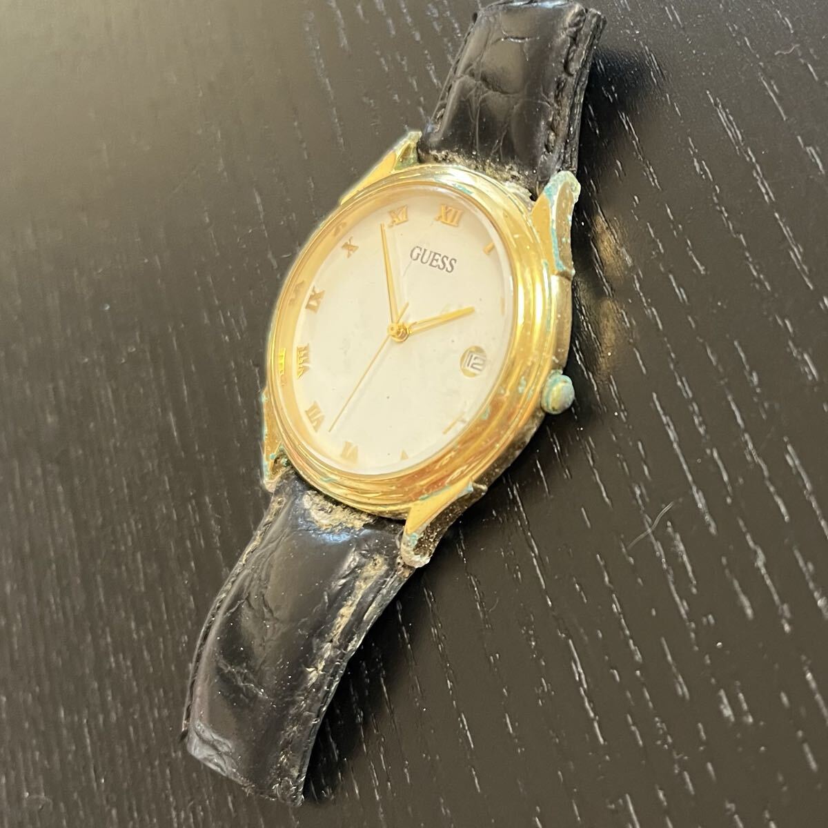 ☆⑪GUESS ゲス 腕時計 文字盤 ゴールド ホワイト文字盤 2つセット_画像3