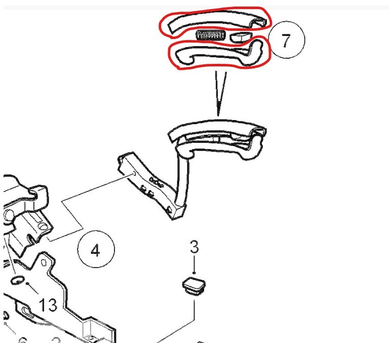 (送料込) サーブ 9-3 FB207 FB284 ハンドブレーキハンドルカバー交換キット（サイド・パーキング）【社外製・新品】_画像2