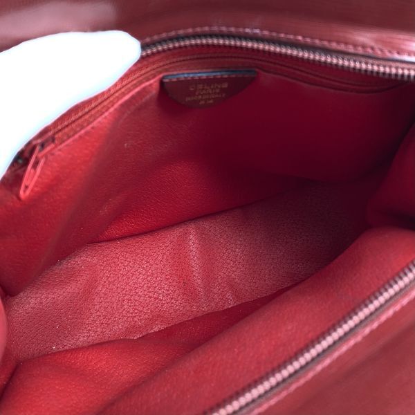 １円 良品 CELINE セリーヌ サークルロゴ リザード ショルダー バッグ eY10444A_画像7