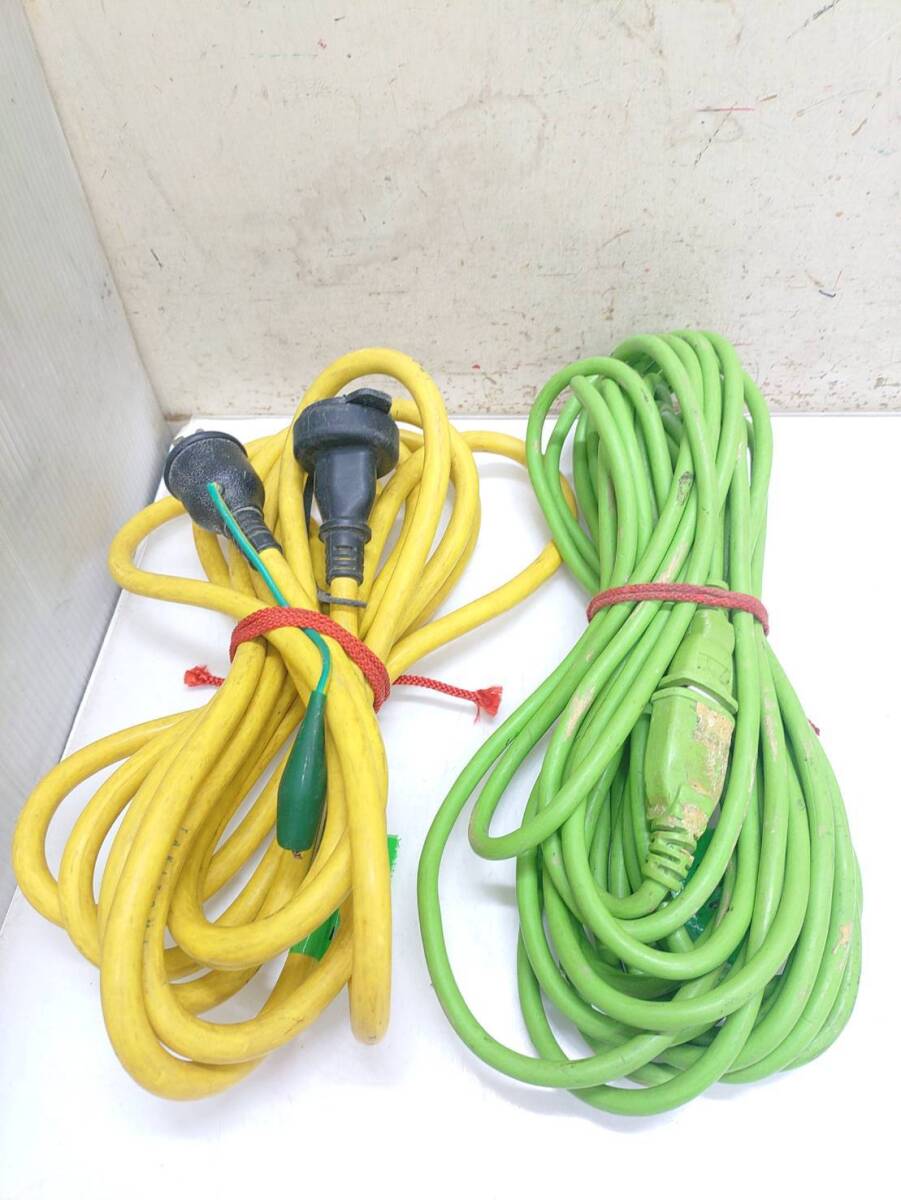 送料無料g43311 延長コード 電気コード 約 10m 約 5m 2点 セット まとめ 延長ケーブル 設備 作業 大工道具 DIY_画像1