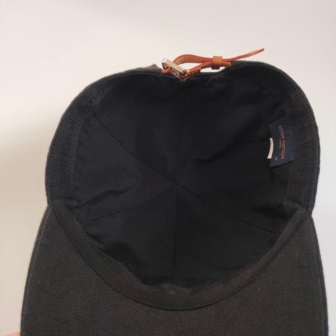 ルイヴィトン モノグラム エッセンシャル ブラウン M76585 キャップ 帽子 ジャガード シャドー 総柄 ヌメ革 _画像6