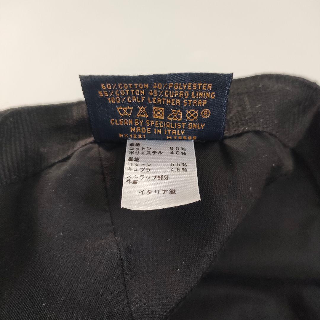 ルイヴィトン モノグラム エッセンシャル ブラウン M76585 キャップ 帽子 ジャガード シャドー 総柄 ヌメ革 _画像9