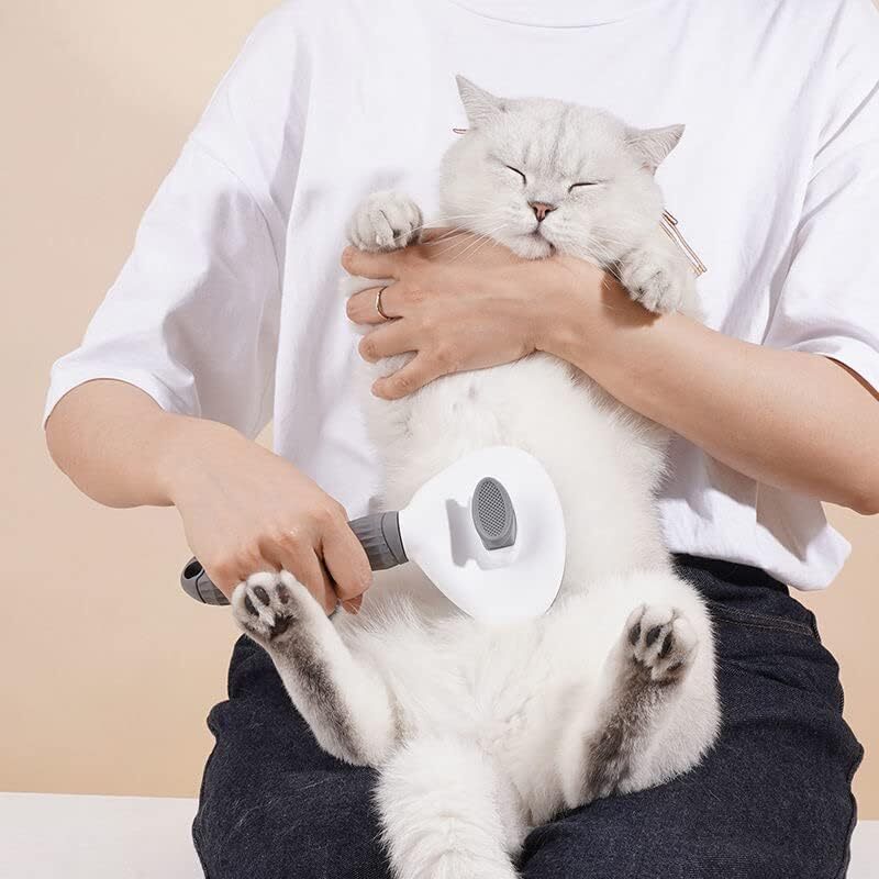 ペット用 痛くない ヒーリングブラシ スリッカーブラシ 長毛・短毛種 猫・犬兼用(グレー)_画像7