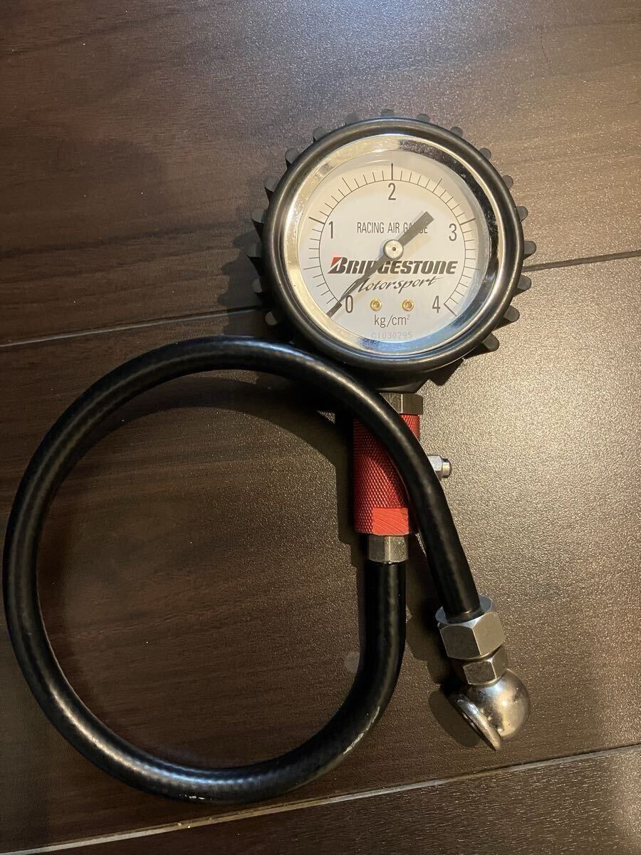 ブリヂストン　レーシングエアゲージ　丸チャック！美品！校正済み！大変レアなkg/表示！_画像1
